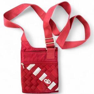 OKLAHOMA crossbody bag. Woven with zip closures and magnetic top. Like new!